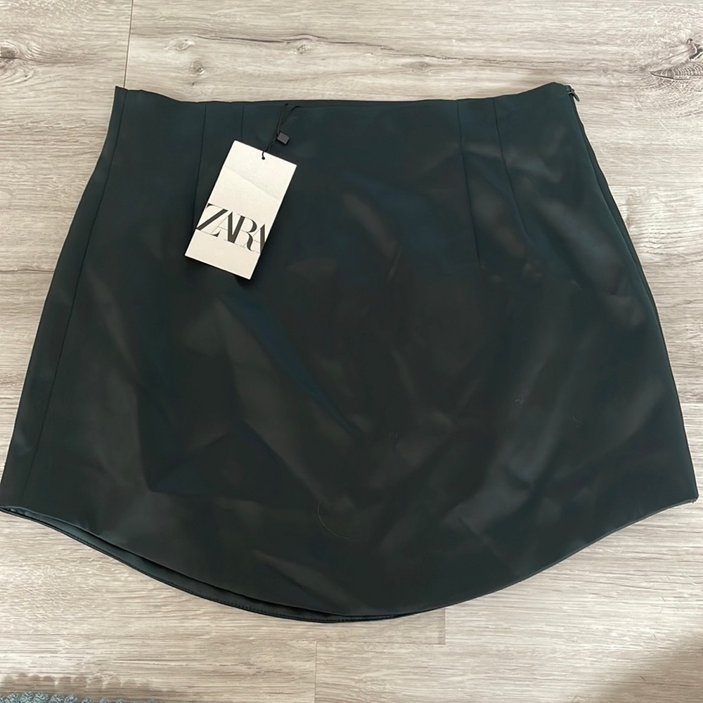 ZARA satin effect mini skirt